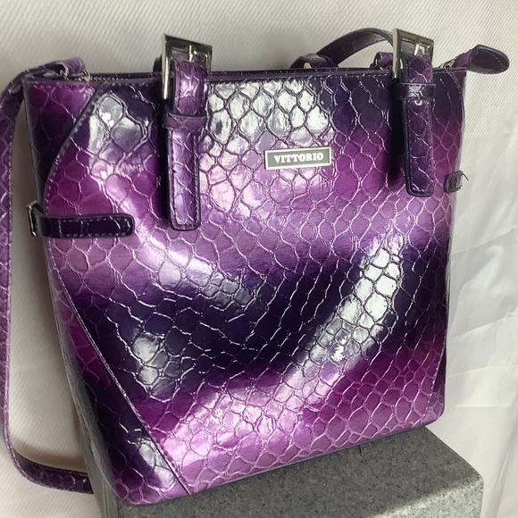 Vittorio Bags Purple Ombr Vittorio Top Handle W Optional Shoulder